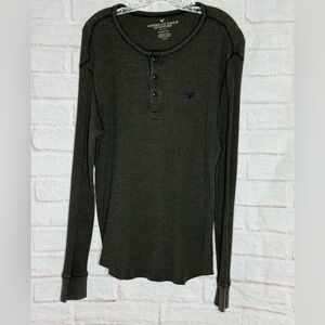 American Eagle Outfitters olive  Henley Shirt